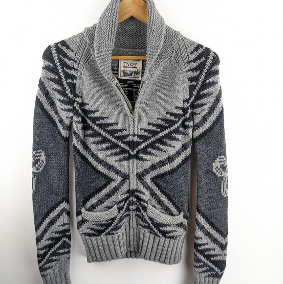 Aritzia TNA Lambswool Zip Cardigan - Picture 3 of 8